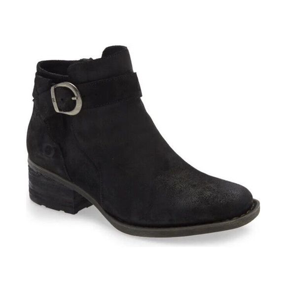 Born Shoes - Born Morocco Bootie in Black Distressed Leather Suede size 9.5 Womens